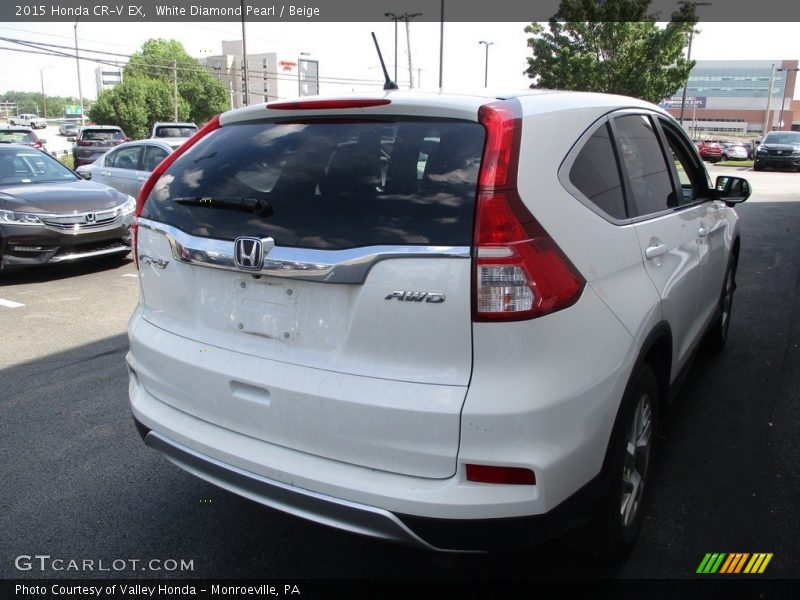 White Diamond Pearl / Beige 2015 Honda CR-V EX