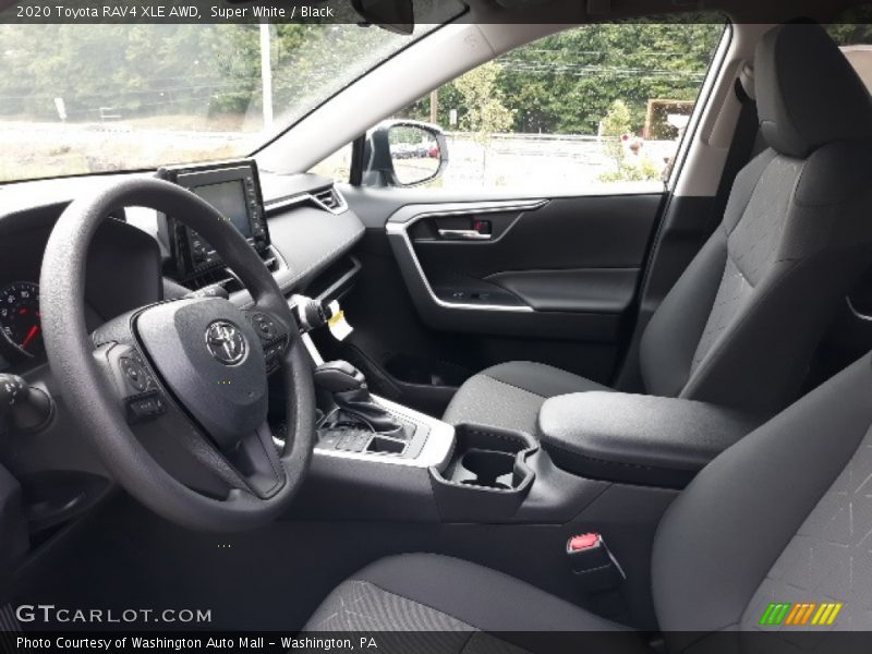 Super White / Black 2020 Toyota RAV4 XLE AWD