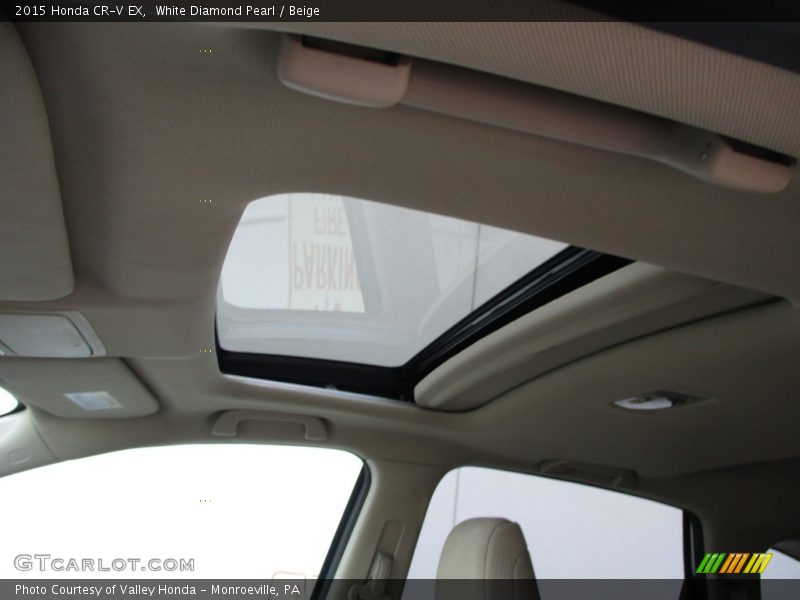 White Diamond Pearl / Beige 2015 Honda CR-V EX