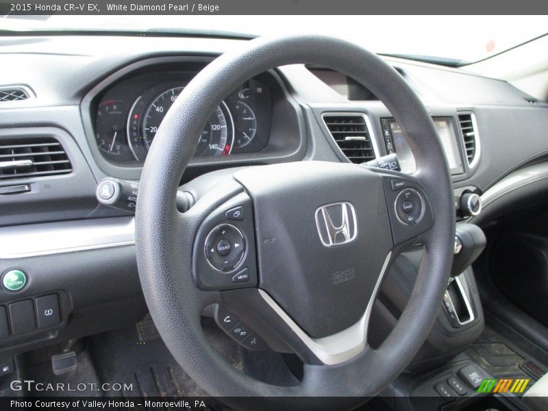 White Diamond Pearl / Beige 2015 Honda CR-V EX
