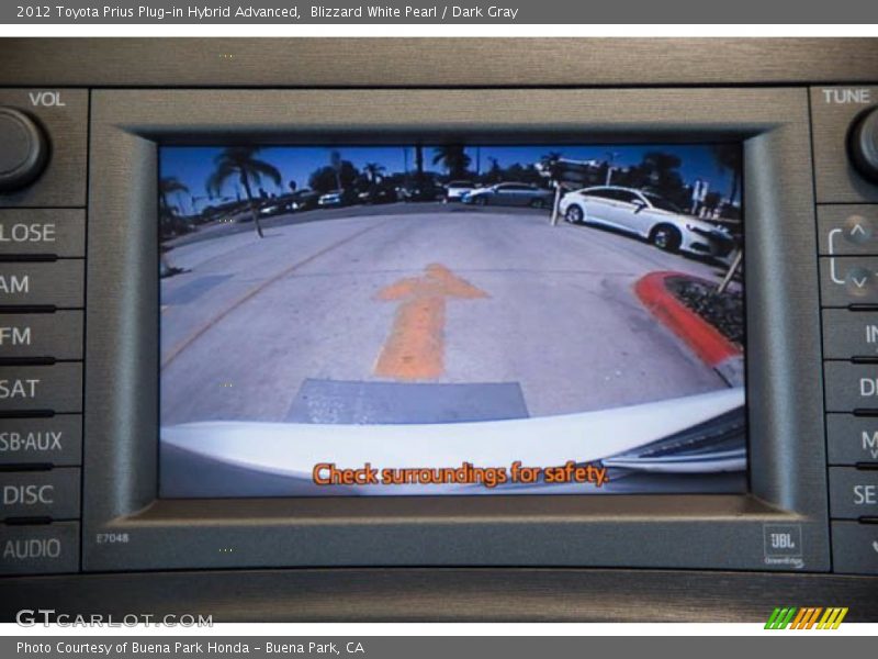 Blizzard White Pearl / Dark Gray 2012 Toyota Prius Plug-in Hybrid Advanced