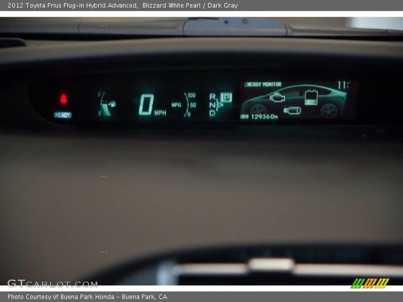 Blizzard White Pearl / Dark Gray 2012 Toyota Prius Plug-in Hybrid Advanced