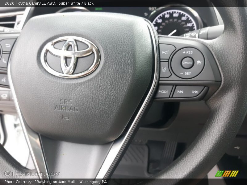 Super White / Black 2020 Toyota Camry LE AWD