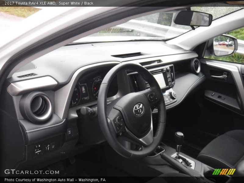 Super White / Black 2017 Toyota RAV4 XLE AWD
