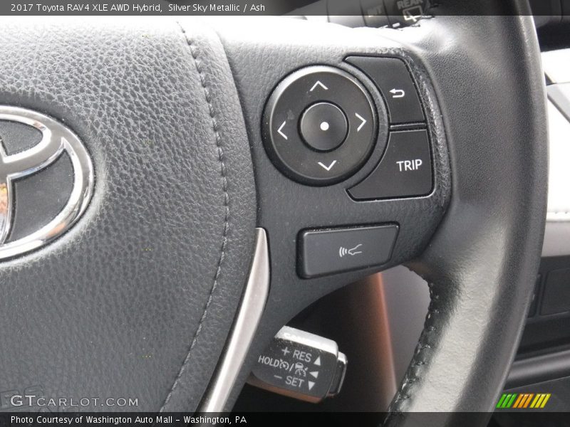 Silver Sky Metallic / Ash 2017 Toyota RAV4 XLE AWD Hybrid
