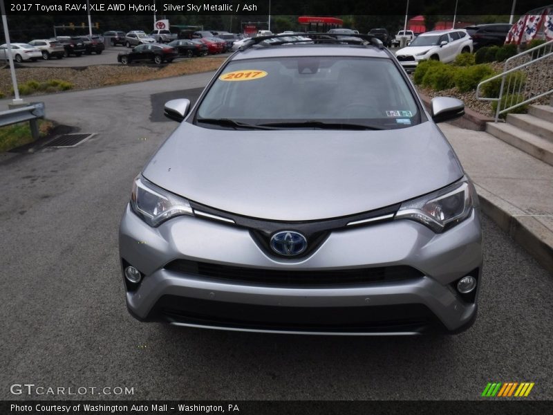 Silver Sky Metallic / Ash 2017 Toyota RAV4 XLE AWD Hybrid