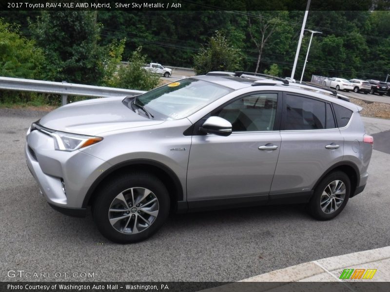 Silver Sky Metallic / Ash 2017 Toyota RAV4 XLE AWD Hybrid