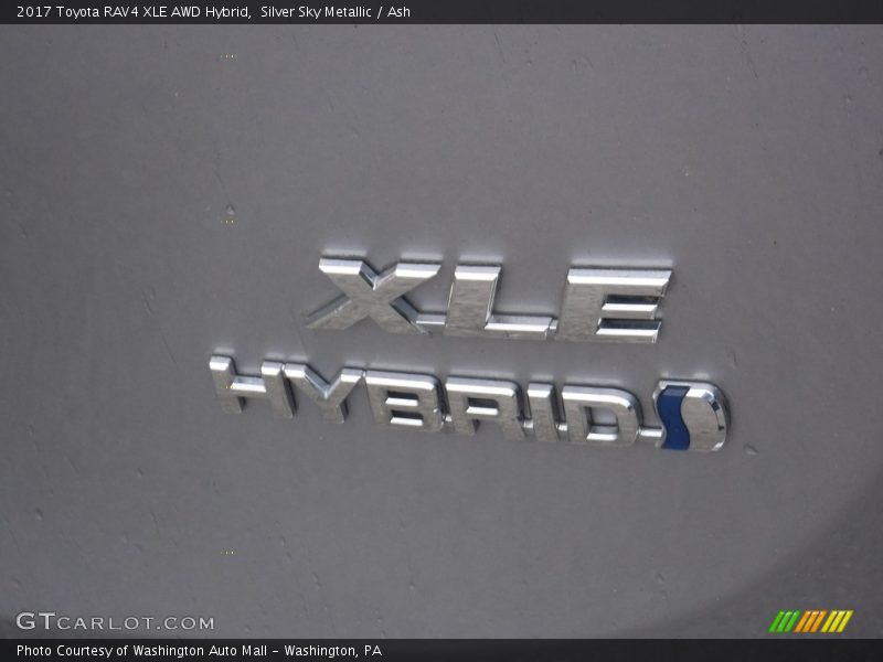 Silver Sky Metallic / Ash 2017 Toyota RAV4 XLE AWD Hybrid