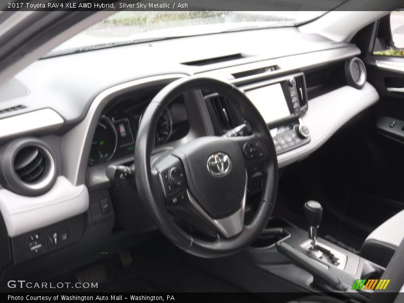 Silver Sky Metallic / Ash 2017 Toyota RAV4 XLE AWD Hybrid