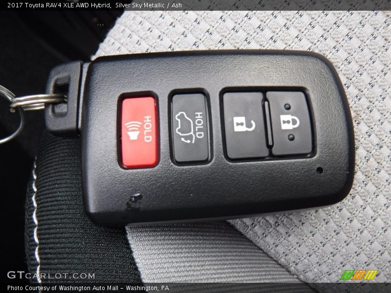 Silver Sky Metallic / Ash 2017 Toyota RAV4 XLE AWD Hybrid