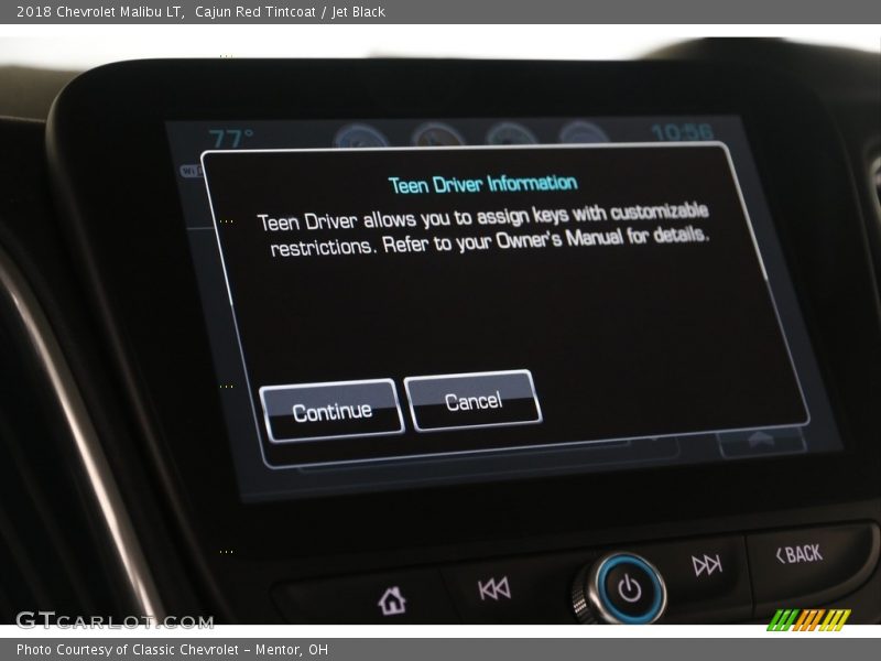 Cajun Red Tintcoat / Jet Black 2018 Chevrolet Malibu LT