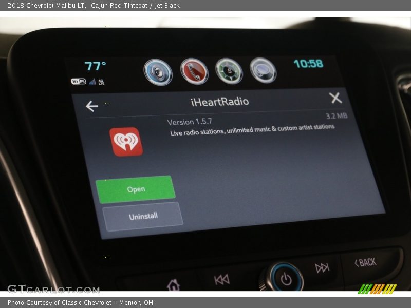Cajun Red Tintcoat / Jet Black 2018 Chevrolet Malibu LT