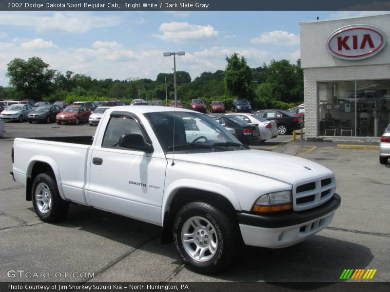 Bright White / Dark Slate Gray 2002 Dodge Dakota Sport Regular Cab