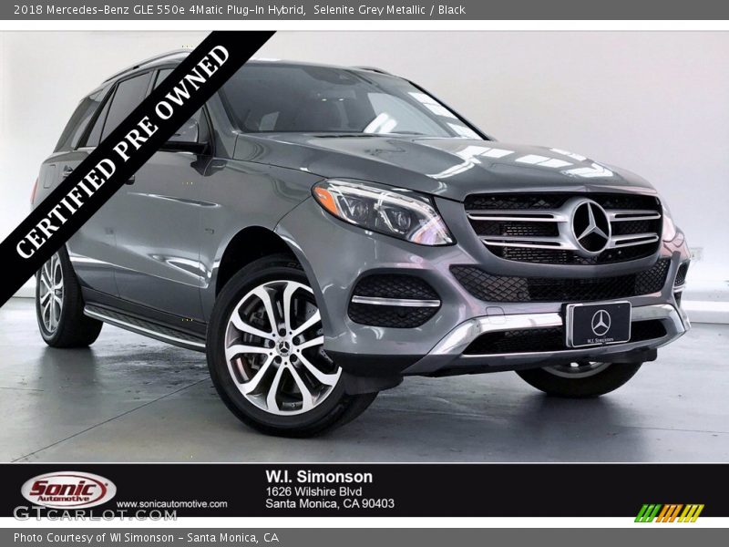 Selenite Grey Metallic / Black 2018 Mercedes-Benz GLE 550e 4Matic Plug-In Hybrid