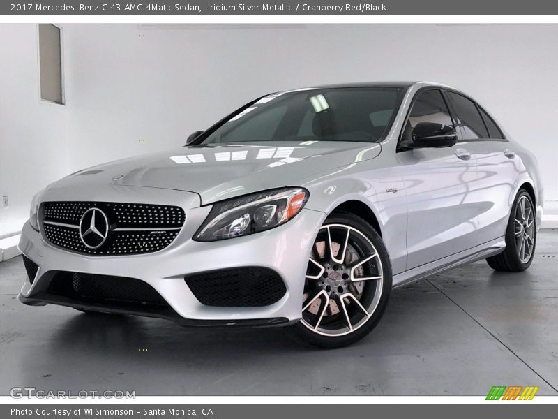 Iridium Silver Metallic / Cranberry Red/Black 2017 Mercedes-Benz C 43 AMG 4Matic Sedan