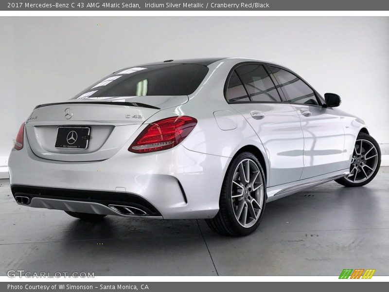 Iridium Silver Metallic / Cranberry Red/Black 2017 Mercedes-Benz C 43 AMG 4Matic Sedan