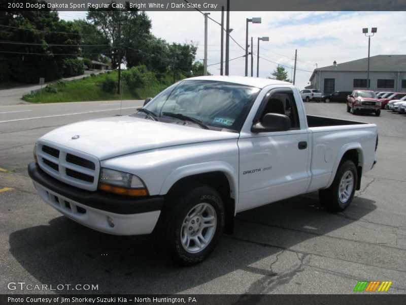 Bright White / Dark Slate Gray 2002 Dodge Dakota Sport Regular Cab