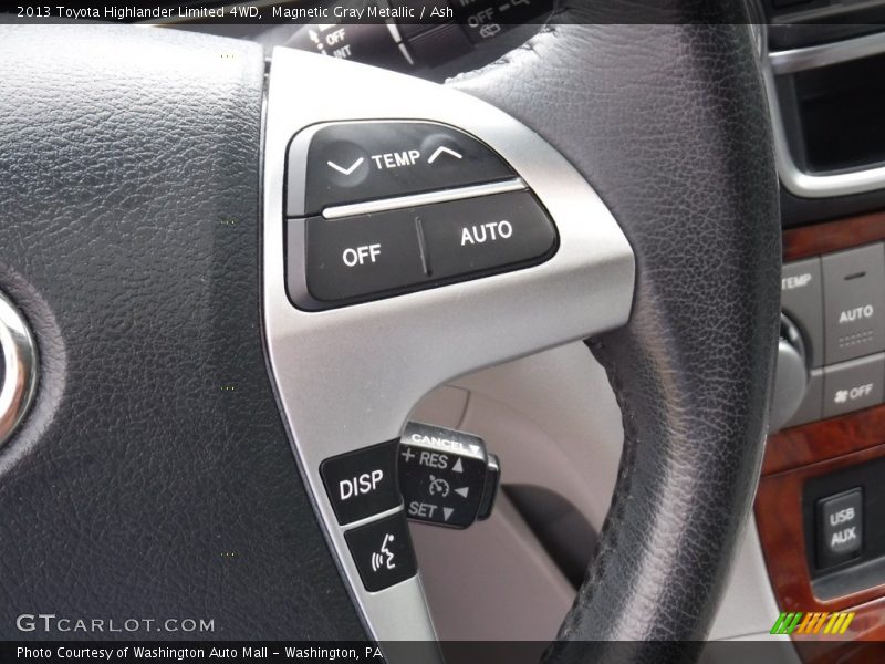 Magnetic Gray Metallic / Ash 2013 Toyota Highlander Limited 4WD