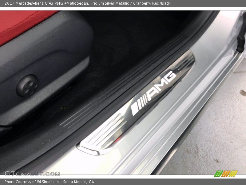 Iridium Silver Metallic / Cranberry Red/Black 2017 Mercedes-Benz C 43 AMG 4Matic Sedan