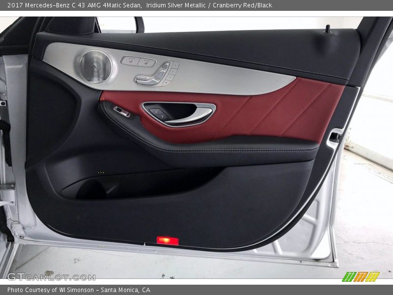 Iridium Silver Metallic / Cranberry Red/Black 2017 Mercedes-Benz C 43 AMG 4Matic Sedan