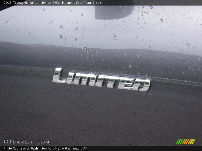 Magnetic Gray Metallic / Ash 2013 Toyota Highlander Limited 4WD