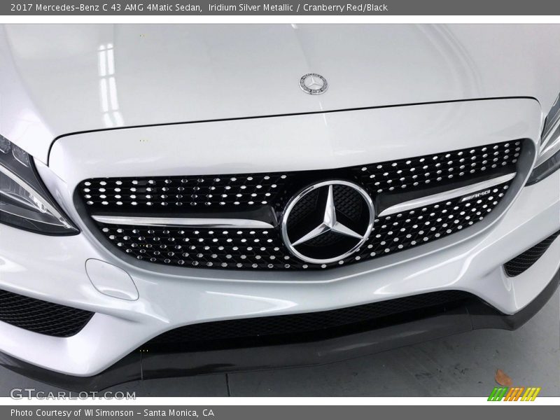 Iridium Silver Metallic / Cranberry Red/Black 2017 Mercedes-Benz C 43 AMG 4Matic Sedan
