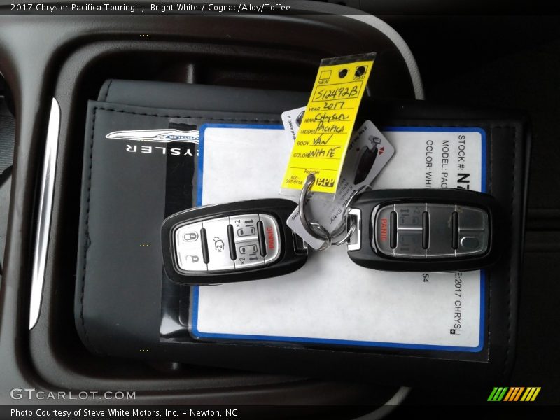 Bright White / Cognac/Alloy/Toffee 2017 Chrysler Pacifica Touring L