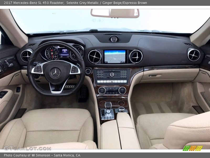 Selenite Grey Metallic / Ginger Beige/Espresso Brown 2017 Mercedes-Benz SL 450 Roadster