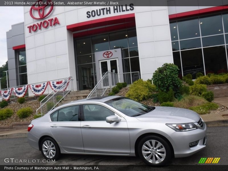 Alabaster Silver Metallic / Black 2013 Honda Accord EX-L V6 Sedan