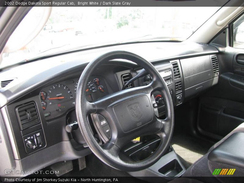 Bright White / Dark Slate Gray 2002 Dodge Dakota Sport Regular Cab