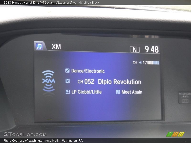 Alabaster Silver Metallic / Black 2013 Honda Accord EX-L V6 Sedan