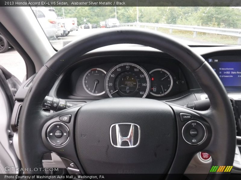 Alabaster Silver Metallic / Black 2013 Honda Accord EX-L V6 Sedan