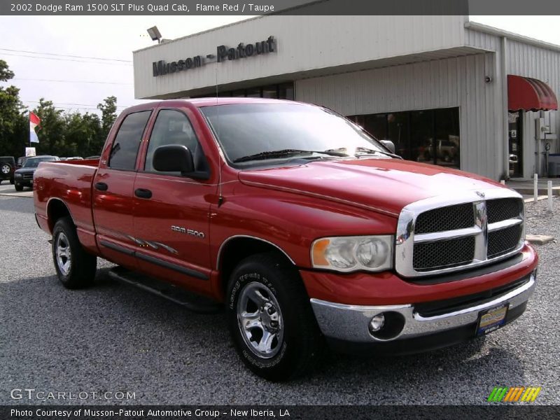 Flame Red / Taupe 2002 Dodge Ram 1500 SLT Plus Quad Cab