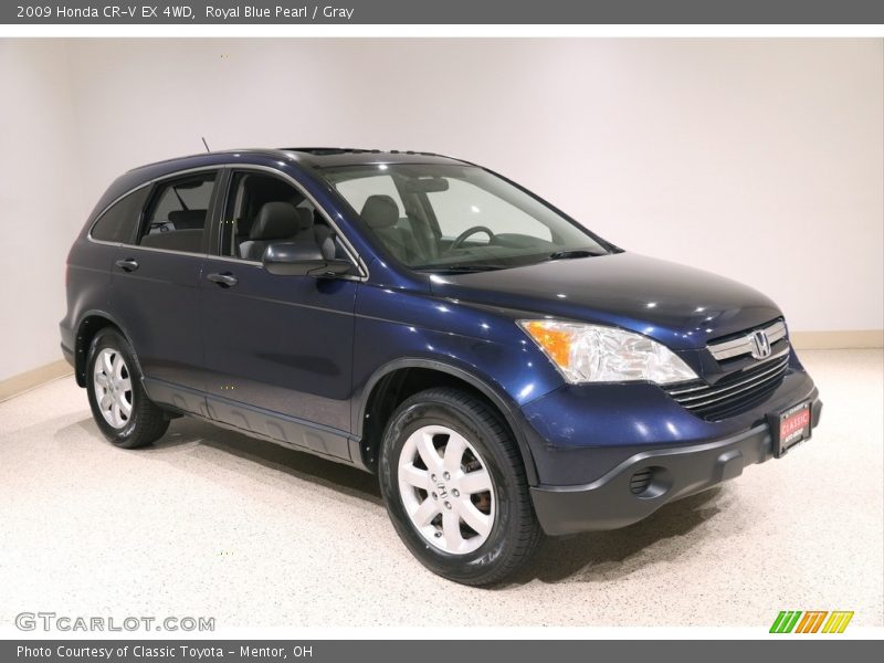 Royal Blue Pearl / Gray 2009 Honda CR-V EX 4WD