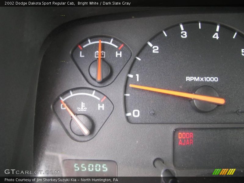 Bright White / Dark Slate Gray 2002 Dodge Dakota Sport Regular Cab