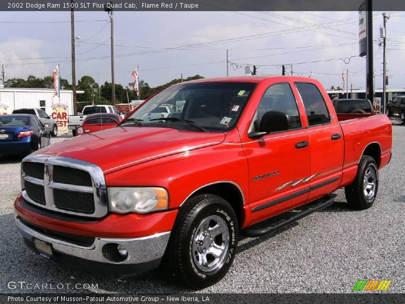 Flame Red / Taupe 2002 Dodge Ram 1500 SLT Plus Quad Cab