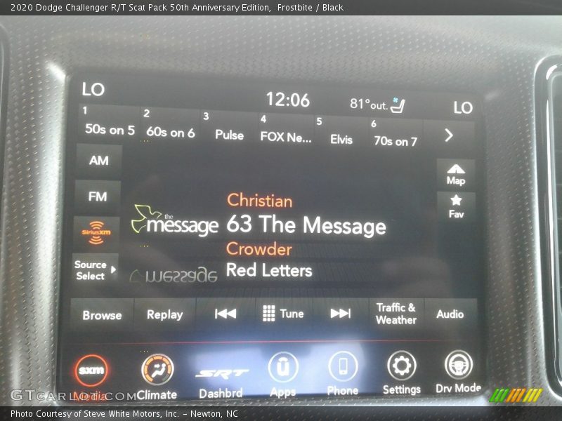 Frostbite / Black 2020 Dodge Challenger R/T Scat Pack 50th Anniversary Edition