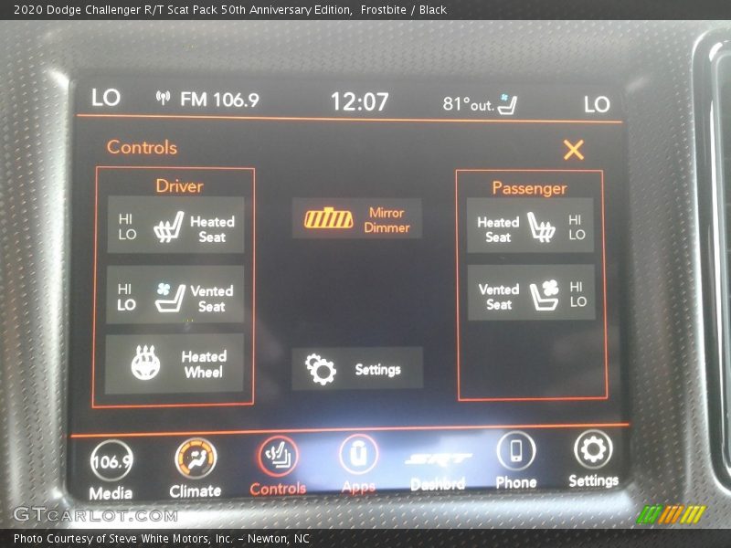 Frostbite / Black 2020 Dodge Challenger R/T Scat Pack 50th Anniversary Edition