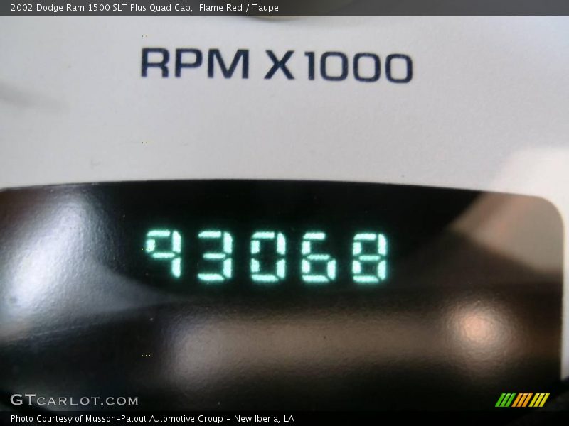 Flame Red / Taupe 2002 Dodge Ram 1500 SLT Plus Quad Cab