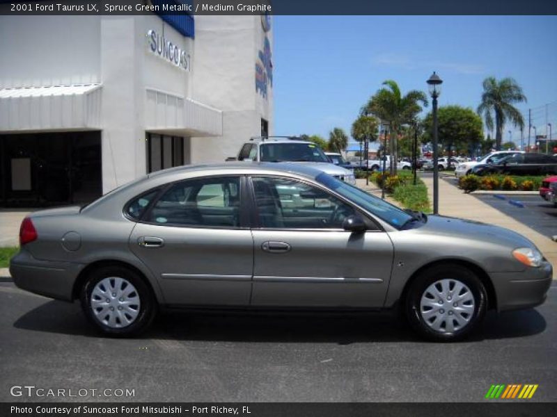 Spruce Green Metallic / Medium Graphite 2001 Ford Taurus LX