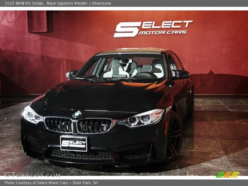 Black Sapphire Metallic / Silverstone 2015 BMW M3 Sedan