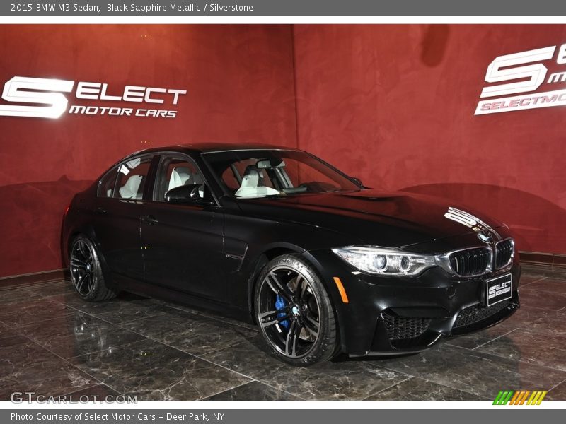 Black Sapphire Metallic / Silverstone 2015 BMW M3 Sedan