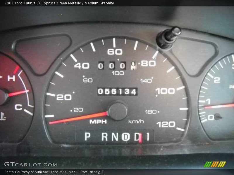 Spruce Green Metallic / Medium Graphite 2001 Ford Taurus LX