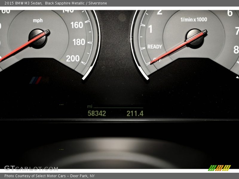 Black Sapphire Metallic / Silverstone 2015 BMW M3 Sedan