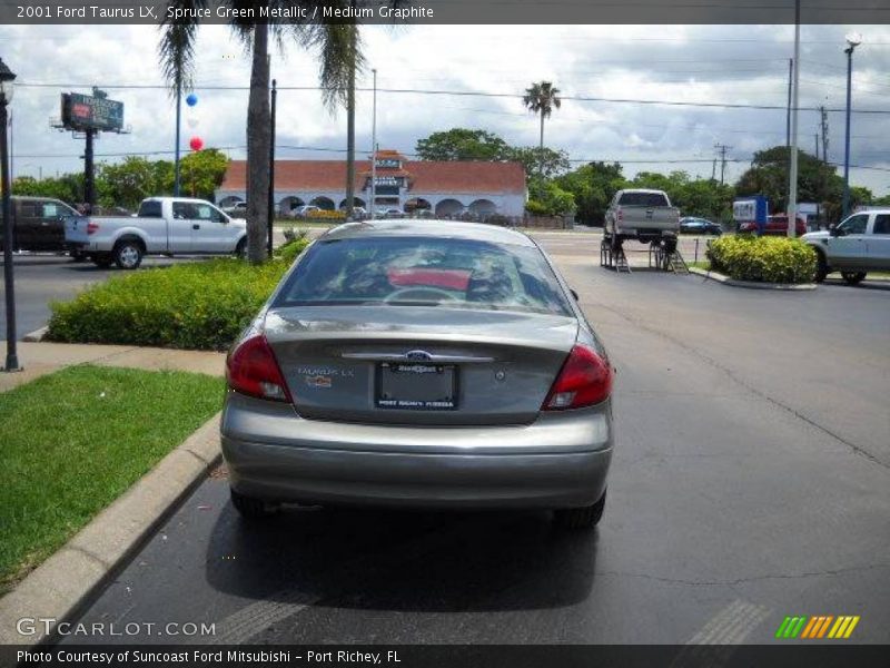 Spruce Green Metallic / Medium Graphite 2001 Ford Taurus LX