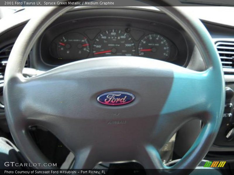 Spruce Green Metallic / Medium Graphite 2001 Ford Taurus LX