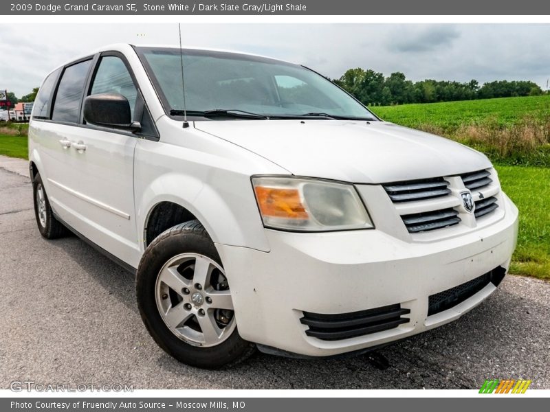 Stone White / Dark Slate Gray/Light Shale 2009 Dodge Grand Caravan SE