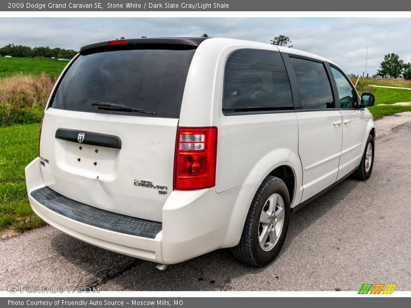 Stone White / Dark Slate Gray/Light Shale 2009 Dodge Grand Caravan SE