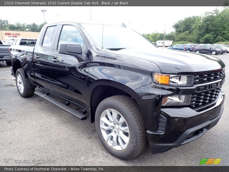 Black / Jet Black 2020 Chevrolet Silverado 1500 Custom Double Cab 4x4