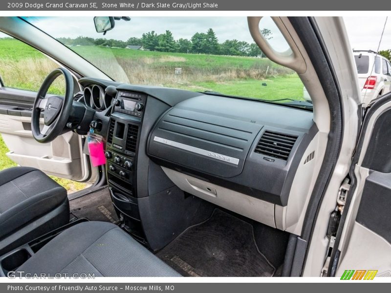 Stone White / Dark Slate Gray/Light Shale 2009 Dodge Grand Caravan SE